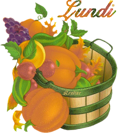 Gif animé Bon lundi fruits
